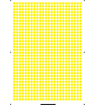 1 cm Çapında Renkli Stıcker Etiketler - 816 adetlik tabakalar halinde etiket (Sarı)