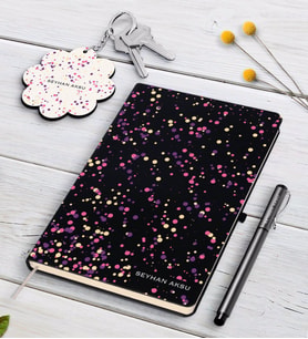 BK Gift Kişiye Özel İsimli Beyaz Defter Kalem Ve Anahtarlık Hediye Seti-20 (Model 2)