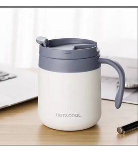 350ml Taşınabilir Paslanmaz Çelik Hoot&Cool Meşrubat Termos Bardak (Beyaz)