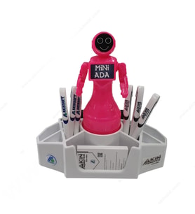 MİNİ ADA KALEMLİK (Beyaz-Pembe)