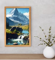 BK Home Kendin Tasarla Ahşap Çerçeveli Tablo 40x25cm (Açık Kahverengi)