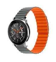 Galaxy Watch Active 2 40mm KRD-52 Mıknatıslı Kordon (Gri - Turuncu)