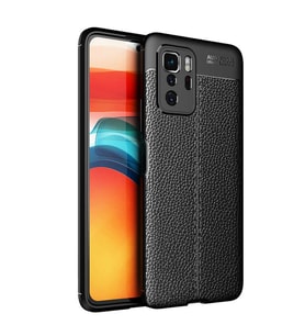 Xiaomi Poco X3 GT Kılıf Zore Niss Deri Desenli Silikon Kılıf (Siyah)