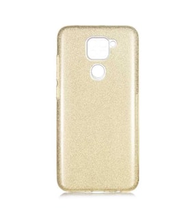 Xiaomi Redmi Note 9 Kılıf Simli Parlak Shining Kapak (Gold)