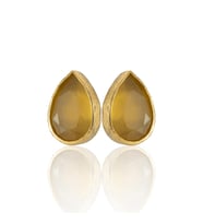 Kadir Jewellery 22 Ayar Altın Kaplama Kadın Minimal Küpe -El İşçiliği Ve Hipoalerjenik Küpe (Sarı)