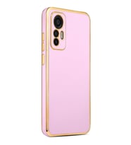 Xiaomi Mi 12 Lite Kılıf Kenarları Gold Kamera Korumalı Renkli Pastel Silikon Siyah BARK (Lila)
