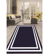 Dijital Kaymaz Taban Yıkanabilir Modern Renkli Salon Halısı Mutfak Halısı Yolluk ND-HT-526 (Lacivert)