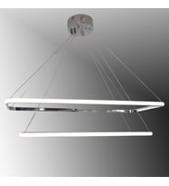TT400-2 KR TT Aydınlatma Dikdörtgen 2 li Krom Kaplama Led Avize (Günışığı)