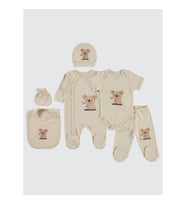 Civil Baby Bebek 6'lı Zıbın Takımı 0-1 Ay Sütlü Kahve (Sütlü Kahve)