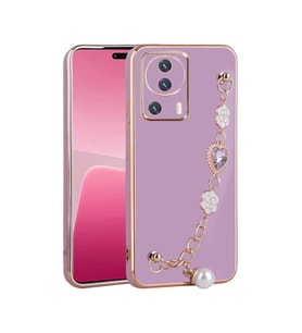 Xiaomi Mi 13 Lite Kılıf El Tutamaçlı Kamera Korumalı Zore Taka Silikon Kapak (Mor)