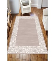 Dijital Kaymaz Taban Yıkanabilir Salon Halısı Mutfak Halısı Koridor Halısı Yolluk ND-HS-523 (Kahverengi)