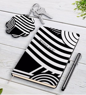 BK Gift Kişiye Özel İsimli Beyaz Defter Kalem Ve Anahtarlık Hediye Seti-18 (Model 2)