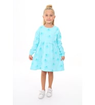 Toontoy Kız Çocuk Baskılı Elbise (Mint Yeşili)