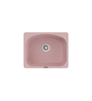 POLEX Cristalüx Granit Eviye P-OL60 Tezgah Altı Ve Tezgah Üstü Kare Mutfak Evyesi 60x49,5cm (Pembe)