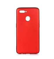 Oppo A12 Kamera Çıkıntılı Mat Soft Esnek Silikon Kılıf (Kırmızı)