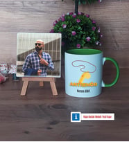 Antrenör Fotoğraflı Dekoratif Taş, Kupa Bardak Beyaz Hediye (Model 14)