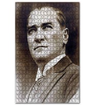 Cakapuzzle Atatürk Smokinli Yakın Portre Puzzle Yapboz MDF (Ahşap) (500 Parça)