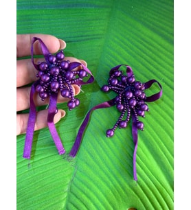 6X4 CM 2 ADET BONCUKLU FİYONK GİYİM DİKİŞ AKSESUARI (Mor)