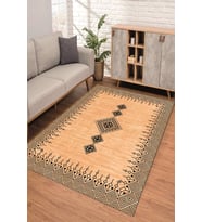 Dijital Kaymaz Taban Yıkanabilir Renkli Salon Halısı Mutfak Halısı Yolluk ND-SD-1106 (Kahverengi)
