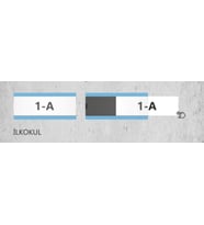 Okullara Özel Kampanya 10'lu Paket Değiştirilebilir Okul Sınıf Kapı İsimliği (Açık Mavi)