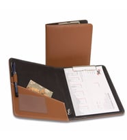 Kapaklı Sekreterlik A5 100 Yaprak Kapasiteli Rainbow Cilp Board Vegan 18,5x23 cm (Taba)