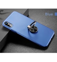 iPhone X/XS 5.8 Orijial Baseus Ring Bracket Yüzüklü İnce Kılıf (Mavi)