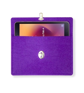 Keçe Tablet Çantası Keçe Tablet Taşıyıcı Çanta Tablet Tutucu Tablet Cüzdanı Çantası (Mor)