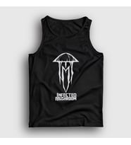 Presmono Unisex Beyaz Logo Müzik Infected Mushroom Atlet 510648tt (Siyah)