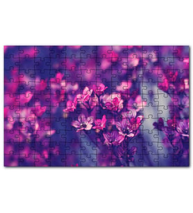 Cakapuzzle Kırmızı Ve Mor Çiçekler Görseli Puzzle Yapboz MDF (Ahşap) (1000 Parça)