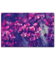 Cakapuzzle Kırmızı Ve Mor Çiçekler Görseli Puzzle Yapboz MDF (Ahşap) (1000 Parça)