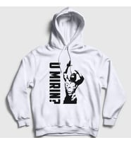 Presmono Unisex Gri U Mirin Gym Fitness Zyzz Kapüşonlu Sweatshirt 327658tt (Beyaz)