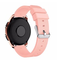 Huawei Watch 3 / 3 Pro Kordon Çizgili Silikon Kordon (Pembe)
