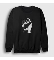 Presmono Unisex Beyaz Kiss Valentine's Day Sevgililer Günü Sweatshirt 285412tt (Siyah)