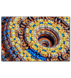 Cakapuzzle Renkli Daireler Bloklar Sarmal Kompleks  Puzzle Yapboz MDF (Ahşap) (1000 Parça)
