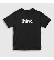 Presmono Unisex Çocuk Beyaz Think Chess Satranç T-Shirt 341510tt (Siyah)