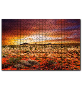 Cakapuzzle Orta Avustralya Çölde Günbatımı  Puzzle Yapboz MDF (Ahşap) (255 Parça)