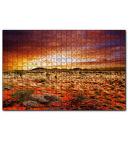 Cakapuzzle Orta Avustralya Çölde Günbatımı  Puzzle Yapboz MDF (Ahşap) (255 Parça)