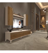 Decoraktiv Eko 7 Mdf Std Silver Tv Ünitesi Tv Sehpası (Beyaz - Pera)