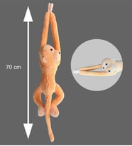 Sevimli Peluş Maymun Oyuncak , Elleri Yapışabilen  70 cm (Turuncu)