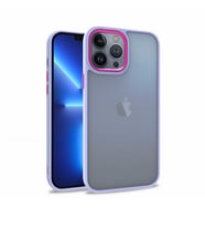 Apple iPhone 13 Pro Max Kılıf Case, Kamera Lens Korumalı Elektroplatin Kaplama Sert PC Koruyucu Colourful Platinum Serisi (Lila)