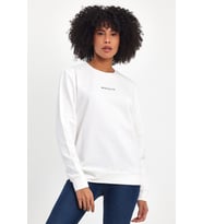 Kadın Bisiklet Yaka Rahat Kalıp 3 iplik Kalın Orta Brooklyn Nakışlı Sweatshirt SPR24SWk34 (Ekru)