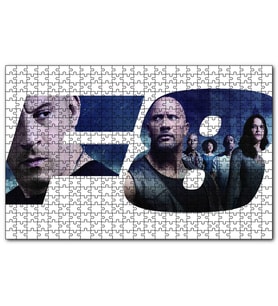 Cakapuzzle Hızlı ve Öfkeli 8 F8  Kahramanlar  Puzzle Yapboz MDF (Ahşap) (255 Parça)