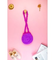 Kız Çocukları İçin Şirin ve Yumuşacık Örgü Çanta (Pembe)