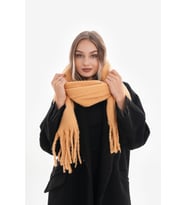 Premium Soft Buklet Atkı (Hardal Sarısı)