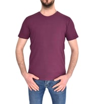 Erkek Sıfır Yaka Tişört T-523 BGL-ST01833 (Mürdüm)