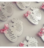 Kişiye Özel Pleksi Bebek Magnet Hatıra (Gümüş)