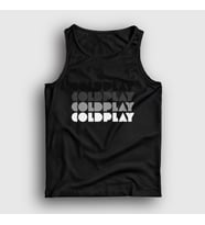 Presmono Unisex Beyaz Logo Coldplay Atlet 470353tt (Siyah)