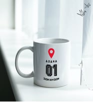 Adana Temalı Kişiye Özel İsim ve/veya Fotoğraflı Kupa Bardak No:X032-01 (Beyaz)
