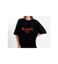 Unisex Oversize Hallowen Tshirt (Siyah)