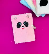 Sevimli Hayvanlar Peluş Defter - Panda (Pembe)